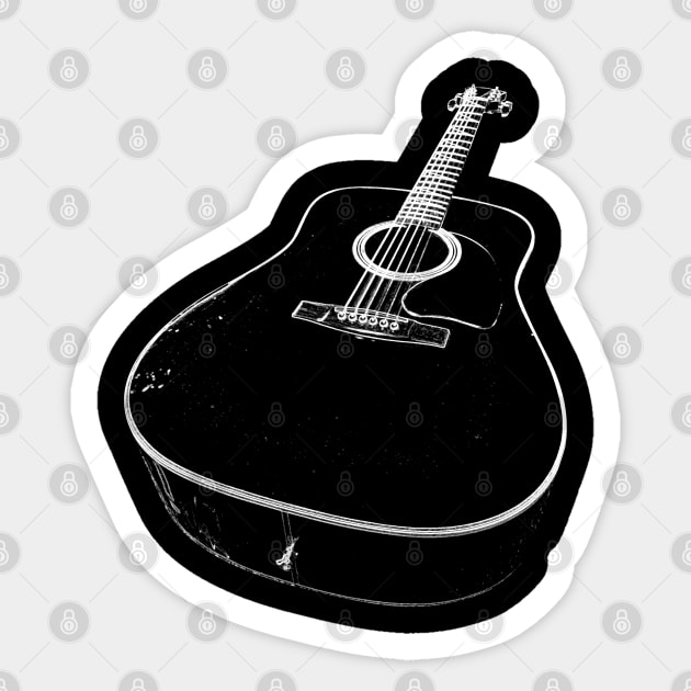 Acoustic Guitar Sticker by TheFlying6